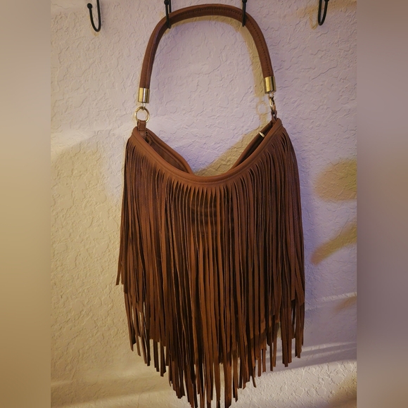 H&M Brown Fringe Shoulder Bag - Picture 2 of 7